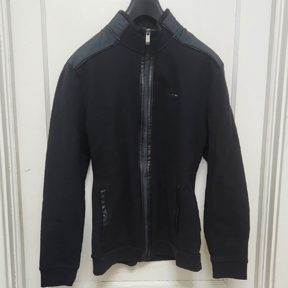NWOTCalvin Klein Collection Black High Collar Performance Jacket - Picture 2 of 7